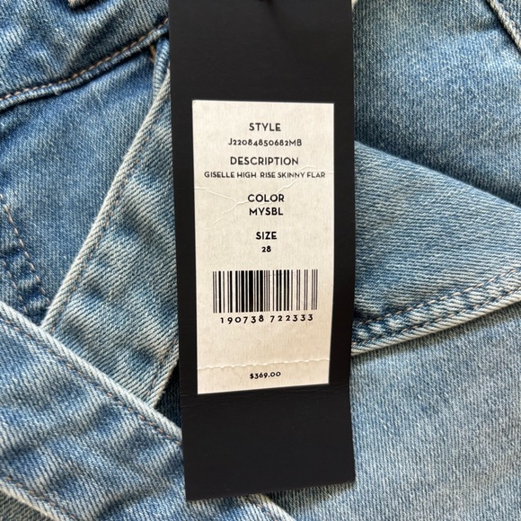 VERONICA BEARD NWT GISELLE EXTRA HIGH RISE SKINNY FLARE Hippie Trendy Chic Boho - Picture 3 of 7